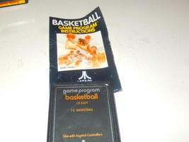 ATARI - BASKETBALL GAME W/INSTRUCTION BOOKLET - TESTED GOOD - L252A - $10.04