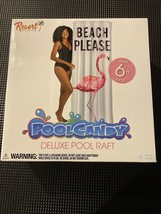 NEW Pool Candy - &quot;Beach Please&quot; Flamingo Deluxe Pool Raft Float - Over 6ft Long - £11.72 GBP