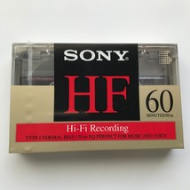 Sony Hi Fi Recording Blank Cassette Tape HF  Type I 60 Minutes New Sealed pkg - £5.22 GBP