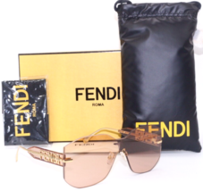New Fendi FE40067U 30S Transparent Light Brown Shield Authentic Sunglasses 138-0 - £299.88 GBP