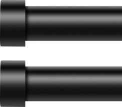 2 Pack Black Curtain Rods for Windows 66 to 120 Inch(5.5-10 - £52.03 GBP