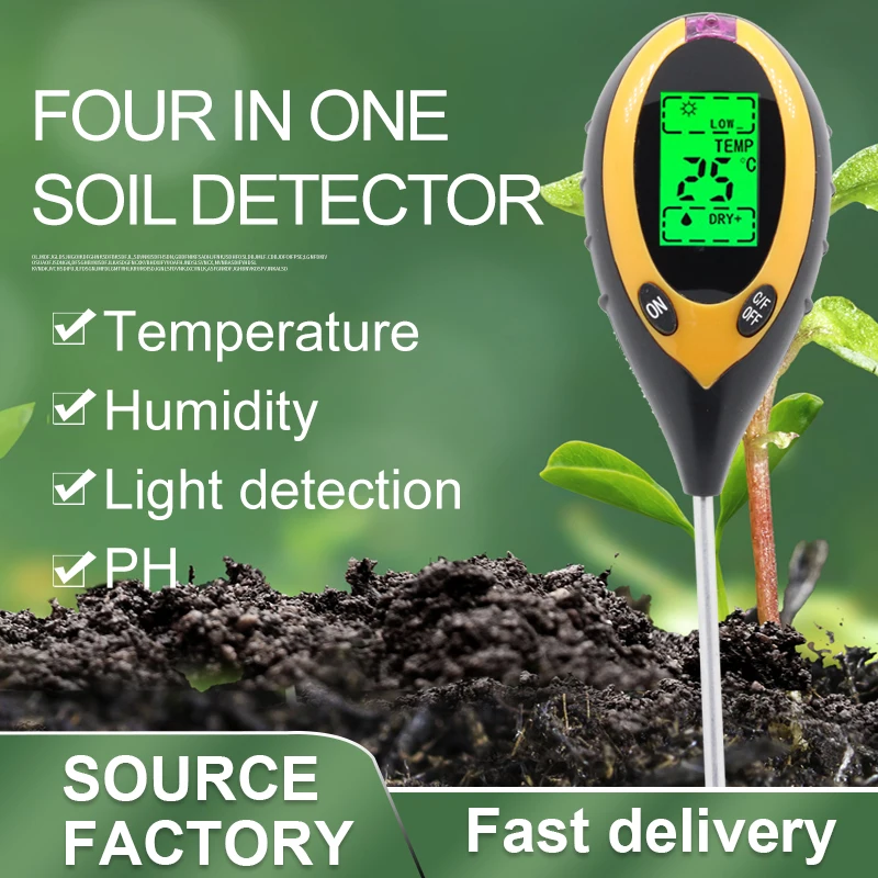 LCD Digital Soil Test 4-In-1 Soil Tester for Moisture, Soil pH, light, Temperatu - £184.85 GBP