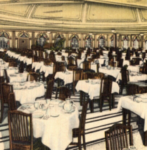 Dining Hall Ocean House Postcard Vintage 1952 Swampscott Massachusetts - £9.72 GBP