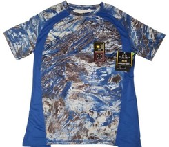 REALTREE Fishing Shirt Mens UPF 30 Short  Sleeve Flex Fabric Blue Size M... - $15.83