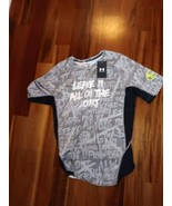 UNDER ARMOUR MEN&#39;S HEATGEAR GRAY BLACK T-SHIRT COMPPRESSION POLYESTER XL... - €16,20 EUR