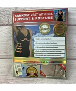 Sankom Vest With Lace Bra Support and Posture Size XXL Nude Beige - $455.40 MXN
