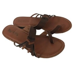 KORKS Womens Shoes RAINE Brown Flat Sandals Slides Comfort Sz 8 M - £15.33 GBP