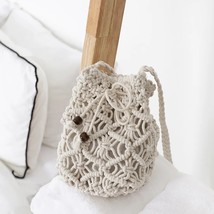 Female Summer Beach Crochet Phone Small White Side  Bag Bohemian Boho Chic Gypsy - £146.78 GBP