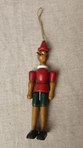Vintage 16cm Wooden Hand Crafted, Jointed Pinocchio Toy - $22.44