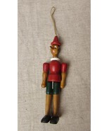 Vintage 16cm Wooden Hand Crafted, Jointed Pinocchio Toy - $22.44