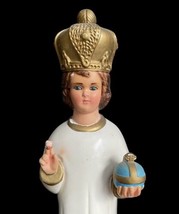 Infant Of Prague Chalkware Statue Figurine 13” Jesus Vtg 1963 Columbia I... - $39.59