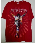Michael Jackson This Is It T Shirt Vintage 2009 Size X-Large Red - £27.48 GBP