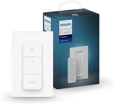 Philips Hue Smart Dimmer Switch With Remote, Turns Hue Lights On, Off,, Pack - £31.16 GBP