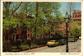 Vtg Postcard Louisburg Square On Beacon Hill, Boston Massachusetts PM 1982 - £5.13 GBP