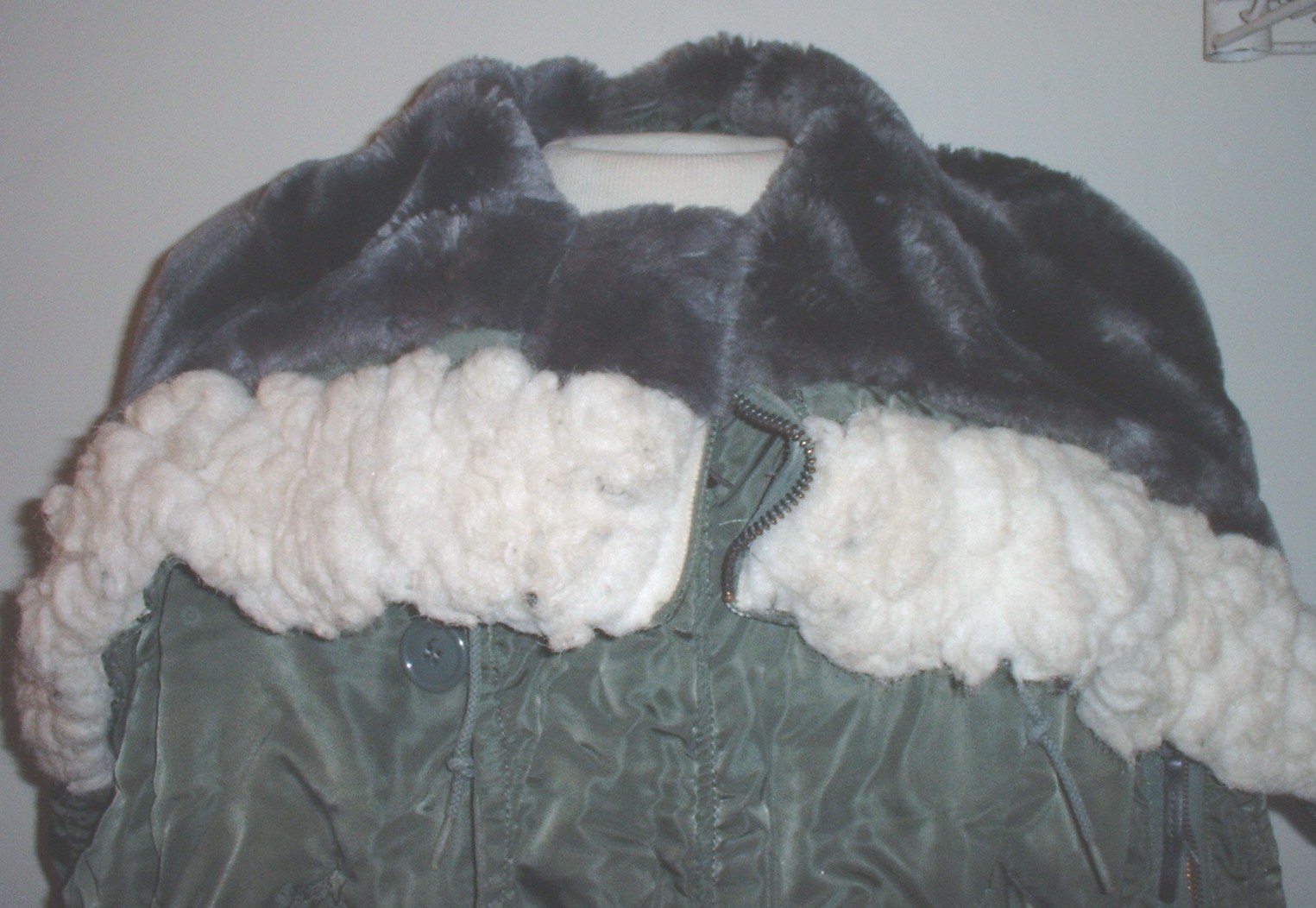 USAF US Air Force cold weather flyer&#39;s parka N-2B, Lg, fake fur, Alpha 1982 - $125.00