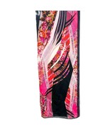 Roberto Cavalli Red Pink Signature Abstract Floral Print Stole Scarf - £78.90 GBP