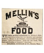Mellin&#39;s Food Infant Milk 1885 Advertisement Victorian Baby Food ADBN1A17 - £14.99 GBP