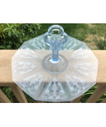 Cambridge Keyhole Deux Coqs #733 Etch Willow Blue Eleanor Blue Sandwich ... - $44.88