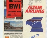 Altair Airlines Ticket Jacket Boarding Pass &amp; Baggage Claim Checks  - $21.78