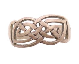 925 Sterling Silver Vintage Ring Cutout Celtic Knots Band  Sz 12.5  RG33011 - $45.90