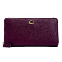 Coach Accordion Zip Wallet in Deep Berry Leather Style CC489 New With Tags - £177.64 GBP