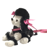 Puppy Love Poodle Dog Plush and Sequin Girls Purse w Strap White Pink Bl... - £25.92 GBP