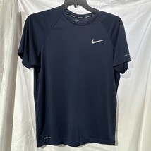 Nike Swim Dri Fit T Shirt Navy Blue Men&#39;s Medium - £11.90 GBP