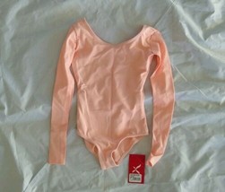 Capezio Girl&#39;s The Dancemaker Lingh Pink Long Sleeve Leotard I/CH - $19.74