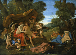 framed canvas art print giclée mars and venus nicolas poussin 11&quot;X16&quot; - $44.55