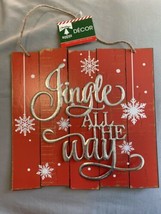 Merry Christmas Hanging House Decor - Jingle All The Way-New-SHIPS N 24 ... - £12.03 GBP