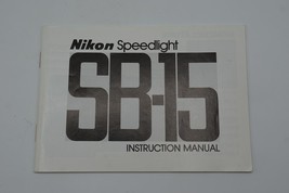 Nikon SB-15 Speedlight Camera Flash Instruction Book User Manual - $14.84