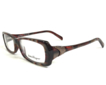 Salvatore Ferragamo Eyeglasses Frames 2650-B 600 Brown Red Gray Horn 54-... - $65.36