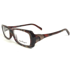 Salvatore Ferragamo Eyeglasses Frames 2650-B 600 Brown Red Gray Horn 54-15-135 - £51.18 GBP