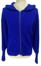 Cabi Women’s Sweater Double Zipper Blue Hooded Cardigan Size Small - £22.79 GBP