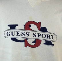 Vintage Guess Jeans Sweatshirt Crewneck Men’s Medium Sport Logo USA 80s 90s - £23.58 GBP