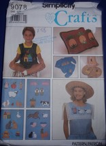 Simplicity Crafts Country Applique Patterns One Size #9078 Uncut - £3.92 GBP