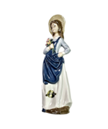Mediflor Valencia FIGURINE / Woman in Bonnet w/ Flowers from SPAIN VINTA... - $54.84 CAD
