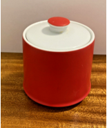 Contempo Frost Red/White Vintage 1970&#39;s Sugar Bowl - $284.92 MXN