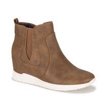 BareTraps Women Hidden Wedge Chelsea Boot Sneakers Jaci Size US 5M Brown Leather - £20.85 GBP