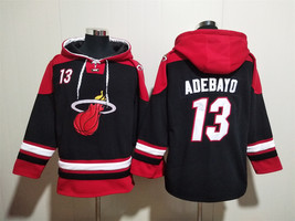 Bam Adebayo #13 Miami Heat Black Lace-Up Pullover Hoodie - $63.20