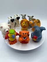 Vintage Lot of 10 Fisher Price Chunky Little People Jungle Zoo Animal Figures - £7.43 GBP
