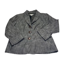 Dressbarn Blazer Jacket Gray 3 Button Front Long Sleeve Women’s Size Medium - £19.71 GBP