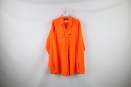 Vintage 90s Streetwear Mens 3XL Distressed Heavyweight Button Shirt Blaz... - $62.38 CAD