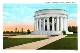 Warren G Harding Memorial Marion Ohio Postcard - £5.22 GBP