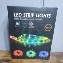 Led Strip Lights 32.8ft 10m RGB with 44 Keys IR Remote and 12V Power - £11.79 GBP