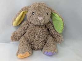 Animal Adventure Tan Rabbit Plush 10 Inch Pastel Multicolor Ears Feet - £7.30 GBP