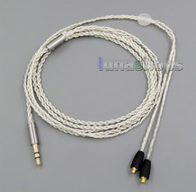 With Earphone Hook Silver Foil Plated OCC PU Skin Cable For Shure SE215 SE315  - £15.67 GBP