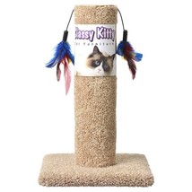 Classy Kitty Cat Scratching Post with Feathers - £85.67 GBP