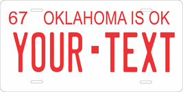 Oklahoma 1967 License Plate Personalized Custom Auto Bike Motorcycle Moped  - £8.78 GBP+