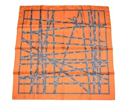 Hermes Scarf Bolduc By Jeans Lous Dumas Silk 90 CM Ribbon Orange New W/Tag - £849.57 GBP